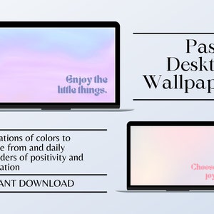 6 Pastel Desktop Wallpaper Motivational Desktop Wallpaper Aesthetic Minimalistic Desktop Wallpaper Laptop Wallpaper PC and Laptop Background
