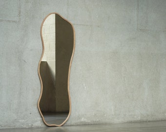 Organic mirror, asymmetrical shape, contemporary design