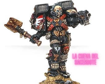 Chaplain of the Black Angels STL – Grimdark Miniature for 3D Printing