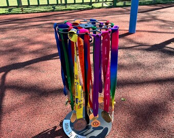 Expositor de medallas de metal, colgador de nombre personalizado, soporte para premios de carrera