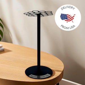 Hockey medal hanger, standing medal display, metal medal holder, ribbon display, sports medal holder, award hanger, hockey coach gift