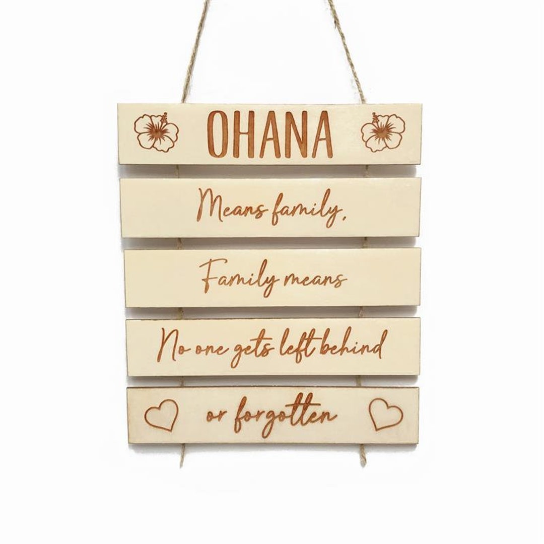 ohanaページ Ohana Hanging Sign - Etsy