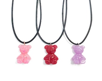 Collar con dije estilo osito de goma