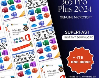 Microsoft Office 365 Professionnel Plus 2024 + 1 To ONE DRIVE - Téléchargement numérique - Windows