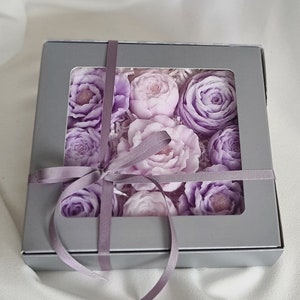 Ready as a gift, Mother's Day gift, Decorative soap, Flower soap, Decorative soap in a box, Soap in a box, Bathroom Decor, Soap flower set image 1