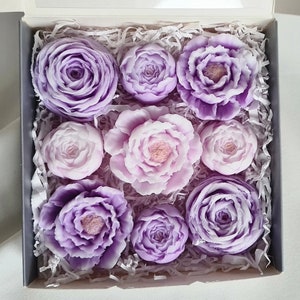 Ready as a gift, Mother's Day gift, Decorative soap, Flower soap, Decorative soap in a box, Soap in a box, Bathroom Decor, Soap flower set image 3