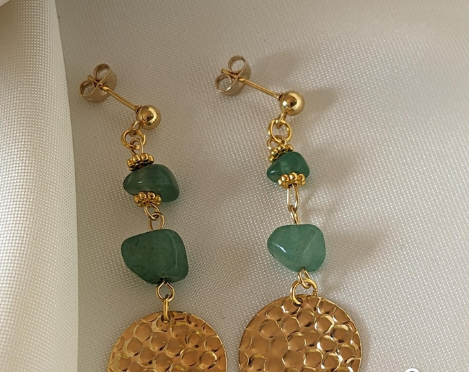 Trendy 24K gold-plated stainless steel earrings, perfect for any occasion. A great gift idea for women.