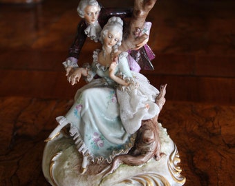 Capodimonte porcelain statuette late 1800s