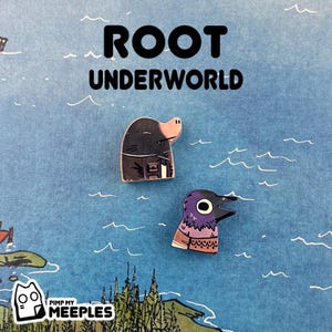 Root Underworld  Meeple Stickers – 70 Laminated Labels Marauder Game Fan-Made Upgrade Hand-Drawn Board Game Accessory