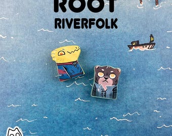 Root Riverfolk Meeple Stickers – 80 Laminated Labels Riverfolk Game Fan-Made Upgrade Hand-Drawn Board Game Accessory