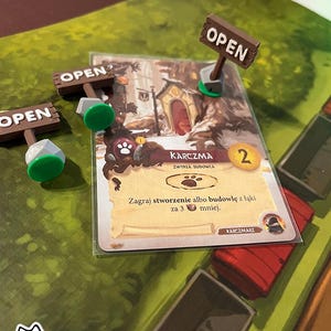 Everdell Open Signs (Unofficial) – 10-Piece PLA Token Set for Open Sign Mechanic Fanmade Board Game Accessory
