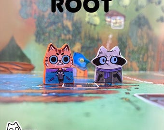 Root Base Meeple Stickers  –  112 Laminated Labels Fan-Made Upgrade Hand-Drawn Board Game Accessory