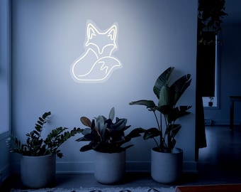 Neon Sign for Nature Lovers| Neon Fox Sign| Foxfire Radiance| Neon Fox Wall Art| Neon Fox Sign| Neon Fox Wall Decor| Fox Silhouette Sign