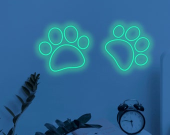 Paw neon sign| Animal light sign| Dog neon light| Dog neon sign| Paw led sign| Animal neon sign| Animal led sign| Dog tracks neon sign
