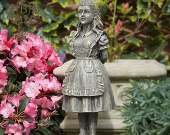 Alice im Wunderland Statue | Handgefertigte Figur Ornament Outdoor Indoor Dekoration Harz Geschenk