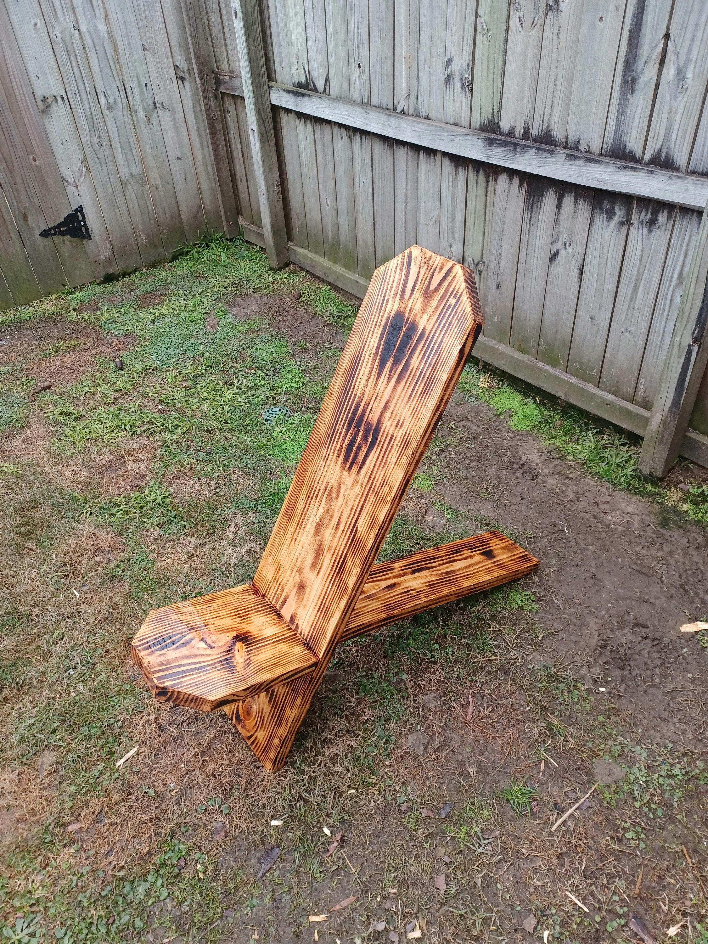 wooden viking chair