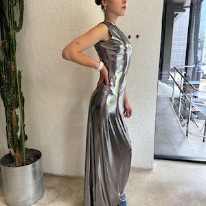 knee length dresses for ladies Free People Gold Molten Metal Dress (Small) main image 1