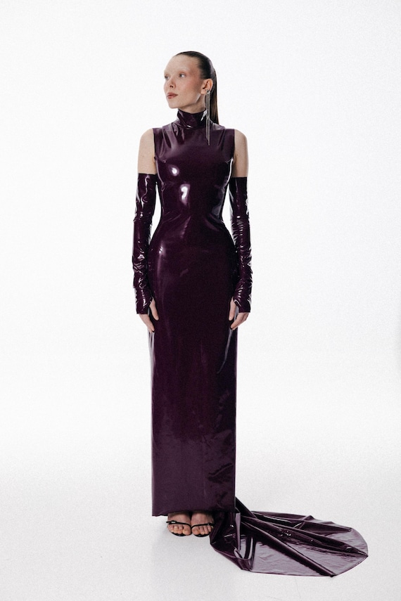 latex maxi dress Dress "Lyra" Black  ANOESES