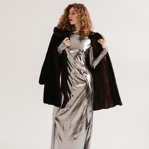 Valentine’s Day dress, Valentines gift, New Year dress, party dress, cocktail dress, silver maxi dress, gift for her, sexy dress, exquisite