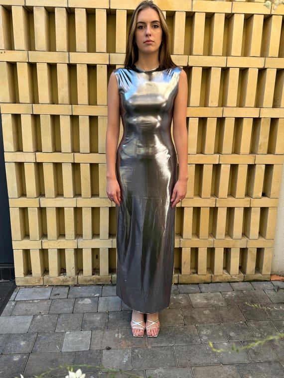 Silver Maxi Dress: Metallic Wedding Guest Wedding Guest Dress, Bridesmaid Dress, Wedding Dress, Silver Maxi Summer  Dress, Summer Wedding Dress, Bachelorette Party Dress, Beach Dress - Etsy