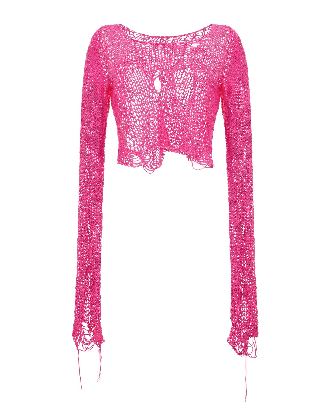 Distressed Knit Rave Grunge Crochet Crop Top, Distressed, Rave Outfit, Festival Clothing ...