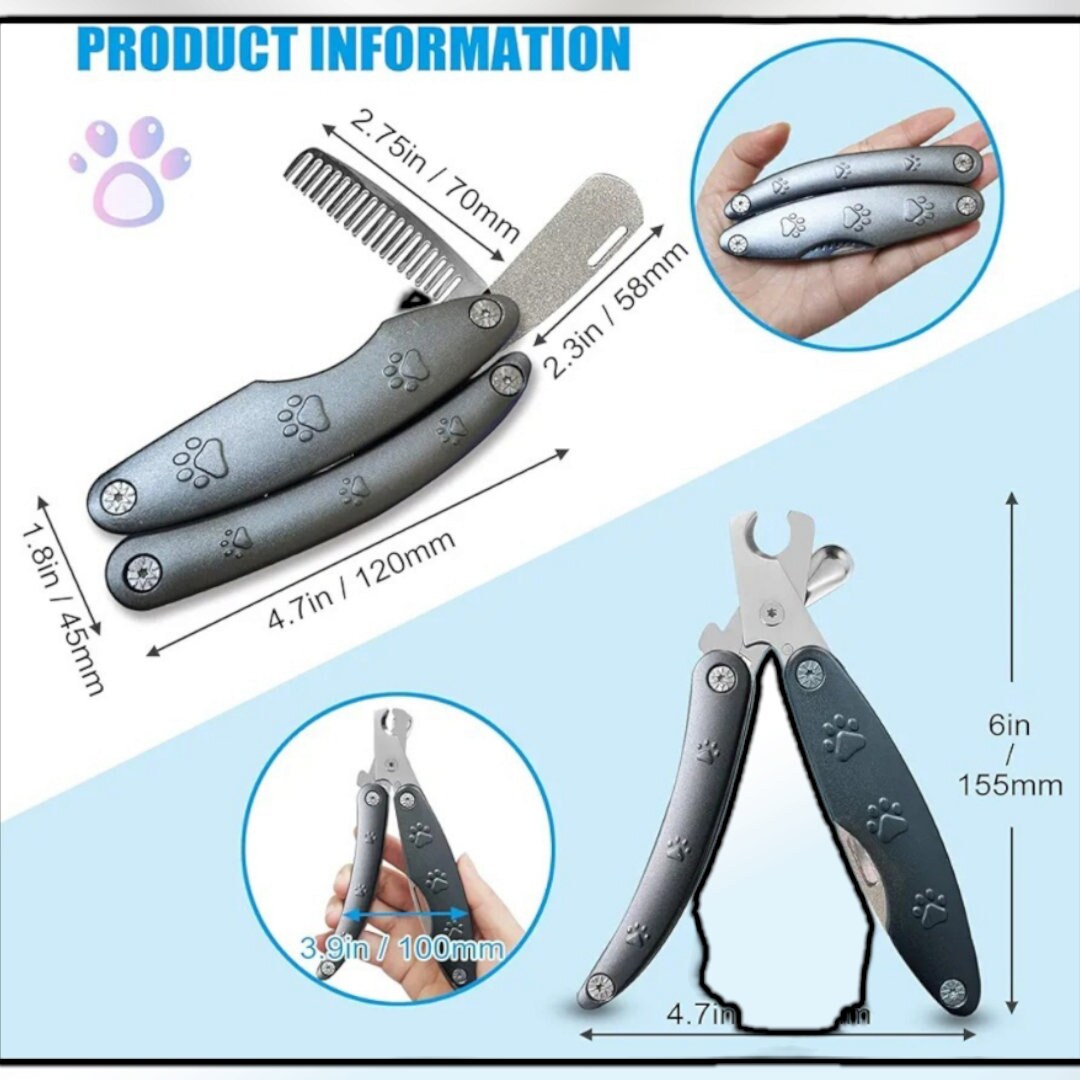 Professional Dog Nail Clippers for Large Dogs up to 200lbs Sharpest Low