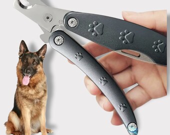 Professional Dog Nail Clippers for Large Dogs up to 200lbs - Sharpest Low-Noise Toe Nail Clippers for Extra Large, Medium, Small Breeds