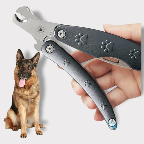 Professional Dog Nail Clippers for Large Dogs up to 200lbs - Sharpest Low-Noise Toe Nail Clippers for Extra Large, Medium, Small Breeds