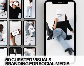 Aesthetic Editorial Instagram Posts, Minimalist Reel Covers (50 Canva Photos)