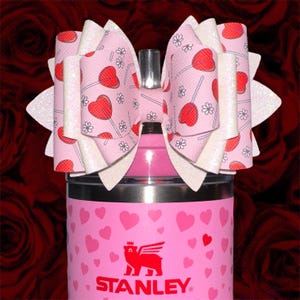 Valentine’s Day Stanley Bow Straw Topper