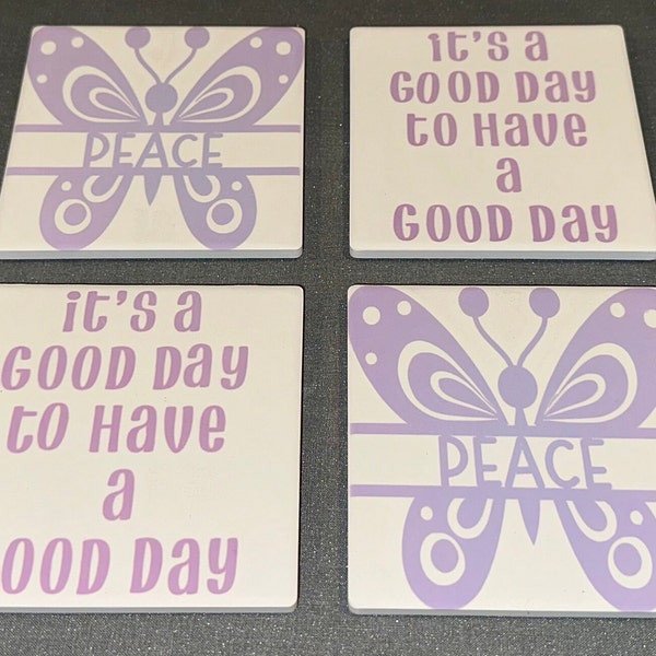 Ceramic Square Coasters - Set of 4