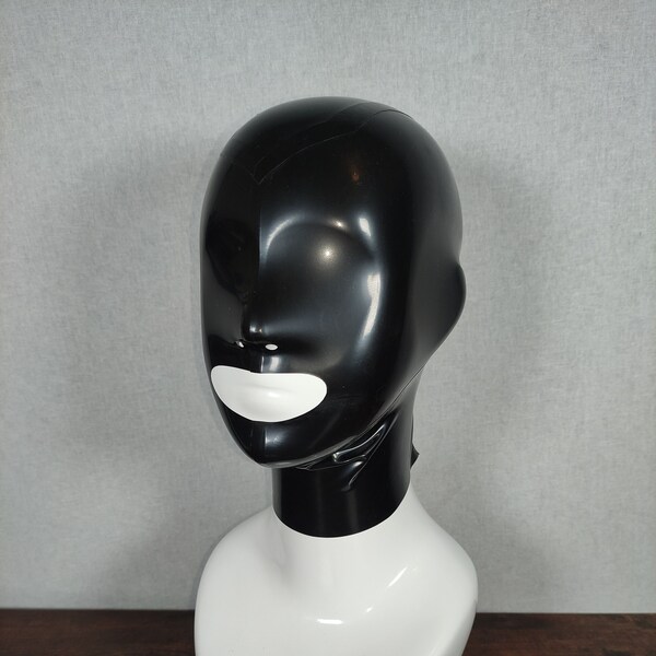 Latex Hood Gimp Mask, Blackout for Sensory Deprivation