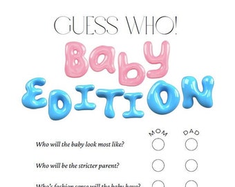 Guess Who Baby Shower Game - Etsy