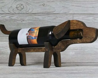 Durable Dog and Pig Statue Wine Stand - Eye-catching Wine Stand Table Ornament - Dog and Elk Wine Rack for Living Room - Wine Bottle Holder