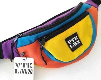 Unisex Colorful Shoulder and Waist Bag