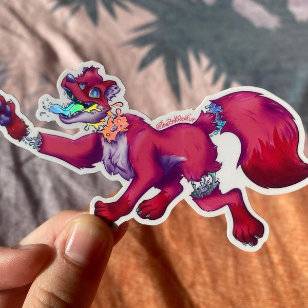 Holographic Furry Cherie Cute Sticker