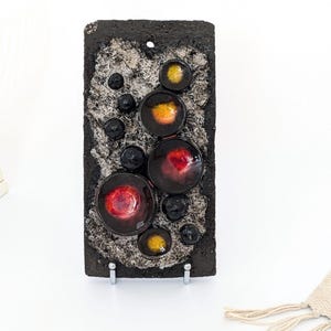 フォン・デア・トレンクの壁飾り、ミッドセンチュリードイツ陶器、テクスチャードセラミックレリーフ、60年代の壁アート、ケリングフーゼンスタジオ、ファットラバスタイル