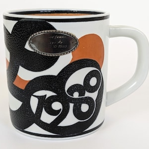 Royal Copenhagen 1980 Annual Mug: Danish Faience with Silver Base