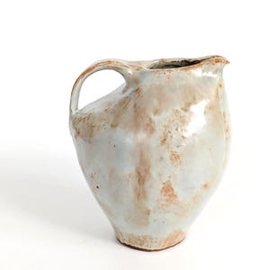 Studio Pottery Keramikkannavas, Organisk Form, Reaktiv Glasyr, Signerad Konstkeramik