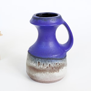 Vase Pichet Steuler West Germany Bleu Klein Cobalt Fat Lava MCM WGP 315/15