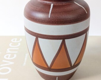 1960年代のイルクラ西ドイツ陶器の花瓶：ミッドセンチュリーの幾何学