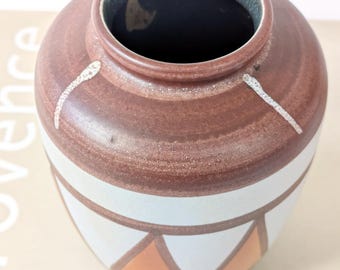 1960年代のイルクラ西ドイツ陶器の花瓶：ミッドセンチュリーの幾何学