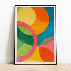 Abstract Circle Wall Art Print: Modern Multicolor Home Decor (Digital Download)