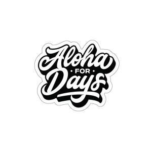 Aloha For Days: Ride the Hawaiian Vibes with Custom Kiss-Cut Stickers! image 2