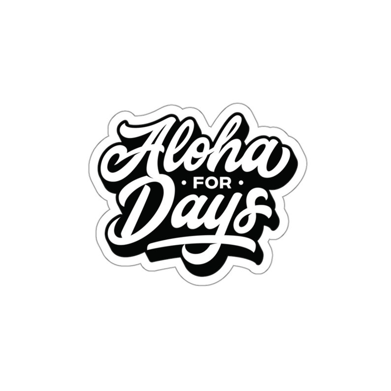 Aloha For Days: Ride the Hawaiian Vibes with Custom Kiss-Cut Stickers! image 2