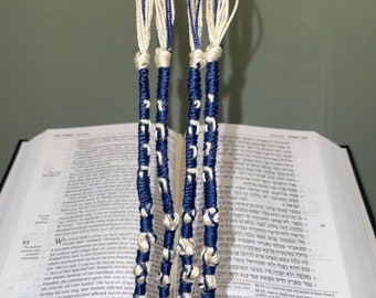 YHVH Tzitzit 100% Cotton, plus Traditional Sephardi Wrapping, Set of 4