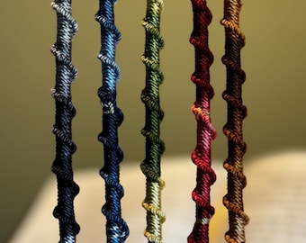 Spiral Nylon Tzitzit Tassels: Braided Loop, Durable Fringes - Set of 4