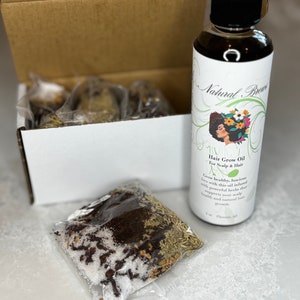 Herbal Hair Growth System, Natural Tea & Oil