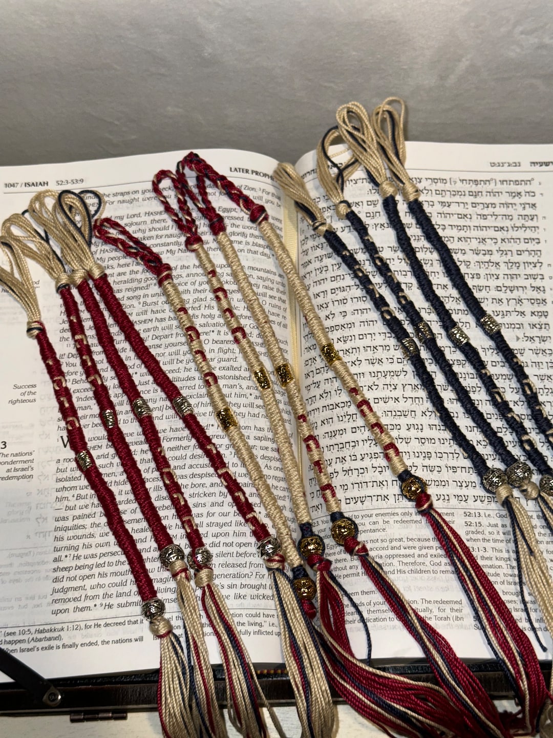 Tzitzits Set, 4 Pieces Tzitzits Tassels With Hanging Hooks