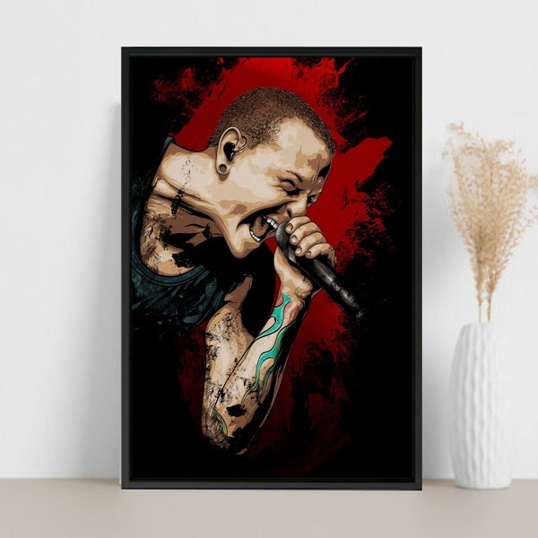 chester bennington Canvas art,performance,music,entertainment,music artist,performing arts